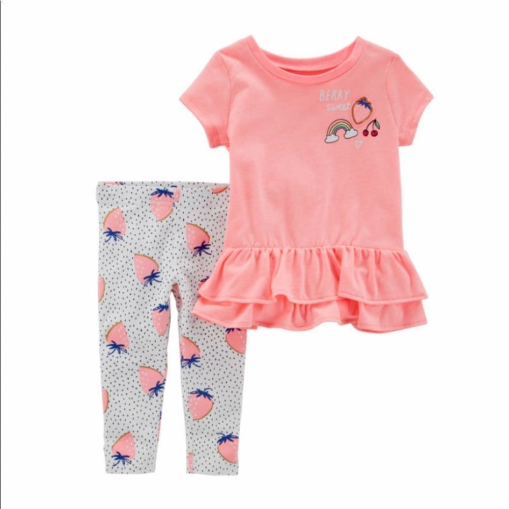 Carter’s 2-Piece Berry Top & Capri Legging Set